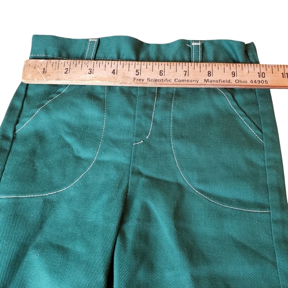 Vntg 70s Green Kids Pants. Single Stich. Rare. 4T. #0209 - Picture 10 of 13